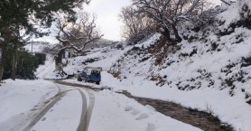 Επικινδυνότητα λόγω παγετού στο επαρχιακό δίκτυο του δήμου Πλατανιά (φωτο)