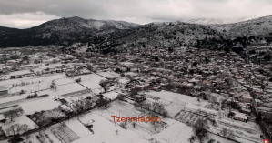 Πανέμορφες εικόνες από το χιονισμένο Οροπέδιο Λασιθίου (video)