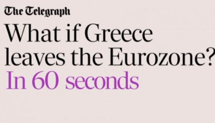 Βίντεο της Telegraph: Τι θα συμβεί στην Ελλάδα σε περίπτωση Grexit