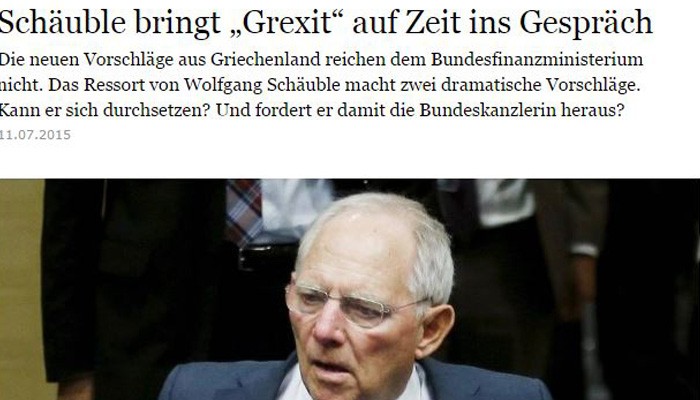 Γερμανικό δημοσίευμα για πρόταση - σοκ απο τον Σόιμπλε διαψεύδεται 