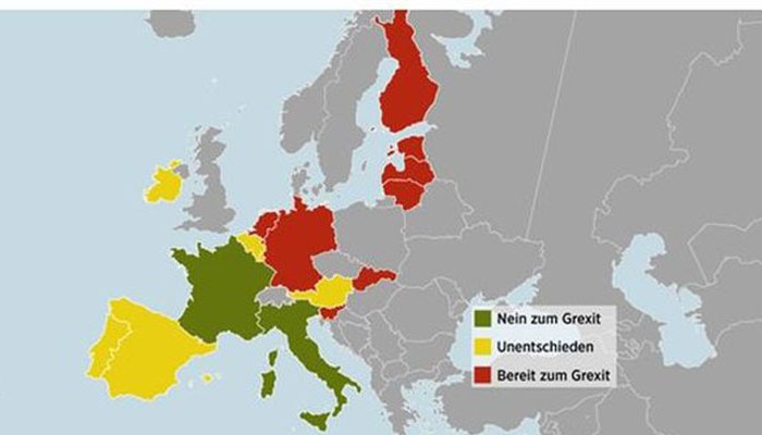 Ποιές χώρες είναι υπέρ και ποιές κατά ενός Grexit μέσα από ένα χάρτη