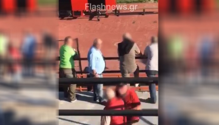 Καρέ – καρέ η τραγωδία με τον νεκρό 70χρονο  στο γήπεδο της Καλαμαριάς (βίντεο)
