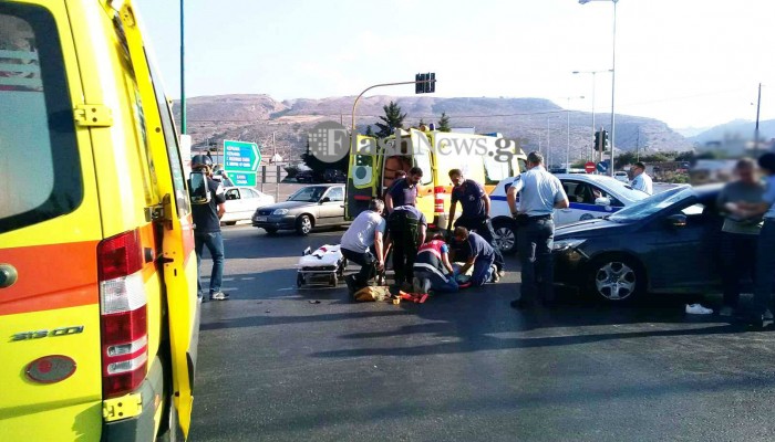 Δυο τροχαία με τραυματισμούς οδηγών μηχανών μέσα σε λίγη ώρα στα Χανιά (φωτο)