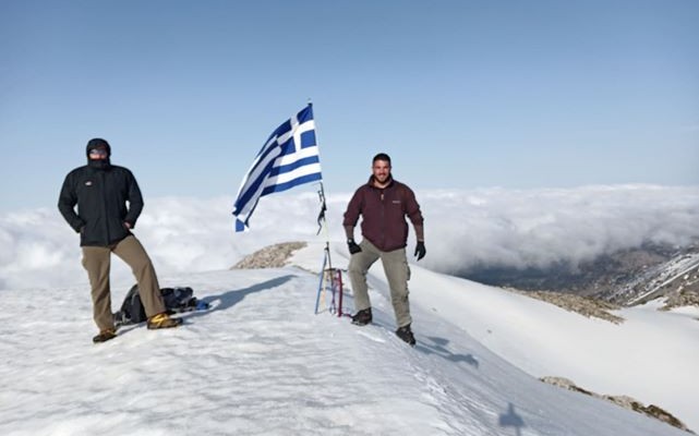 Grecka flaga na Xylaris