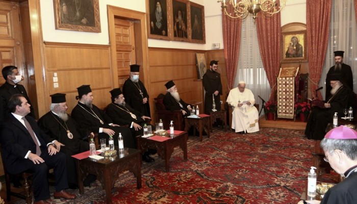 Πάπας Φραγκίσκος: Στην Αρχιεπισκοπή Αθηνών συνομίλησε με τον Αρχιεπίσκοπο Ιερώνυμο