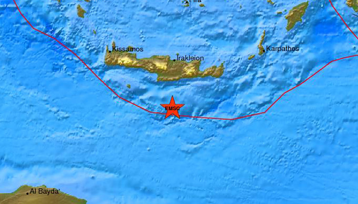 Νέος σεισμός νότια της Κρήτης