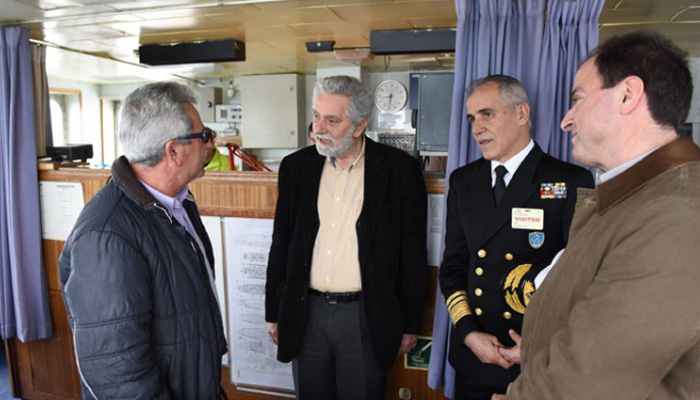 Επίσκεψη του Θ. Δρίτσα στο πλοίο «Βιτσέντζος Κορνάρος»