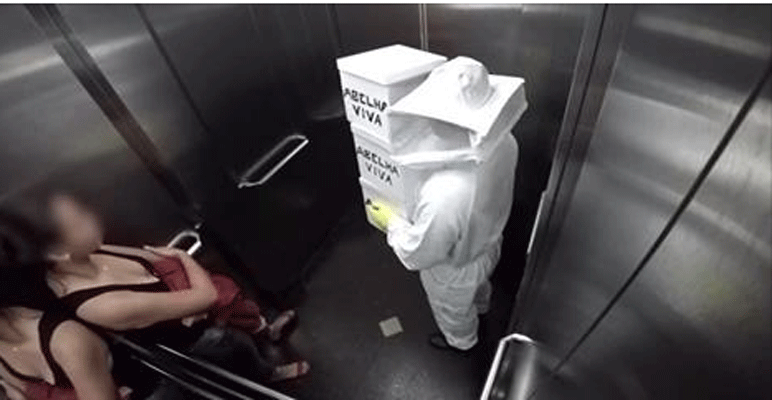 Κλειδωμένοι στο ασανσέρ με αγριεμένες μέλισσες:H φάρσα που σαρώνει(βίντεο)