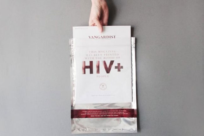 Περιοδικό τυπώθηκε με μελάνι αναμειγμένο με αίμα ανθρώπων με AIDS