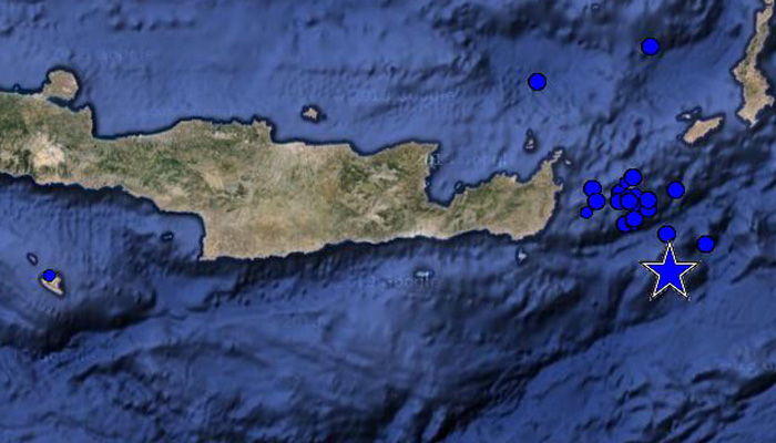 Ισχυρός σεισμός 5,4 Ρίχτερ ανατολικά της Κρήτης – Δεκάδες μετασεισμοί