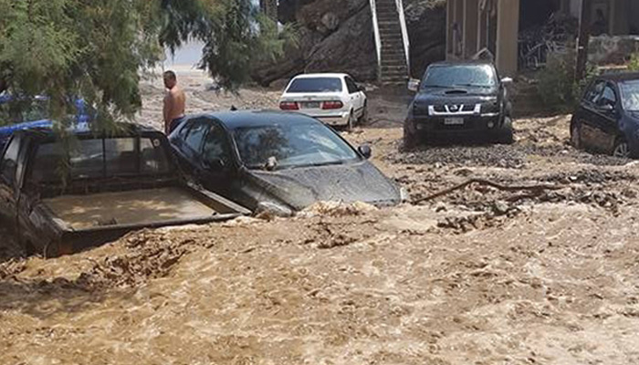 Ποτάμι λάσπης στα νότια του νομού Ηρακλείου απο την σφοδρή βροχόπτωση
