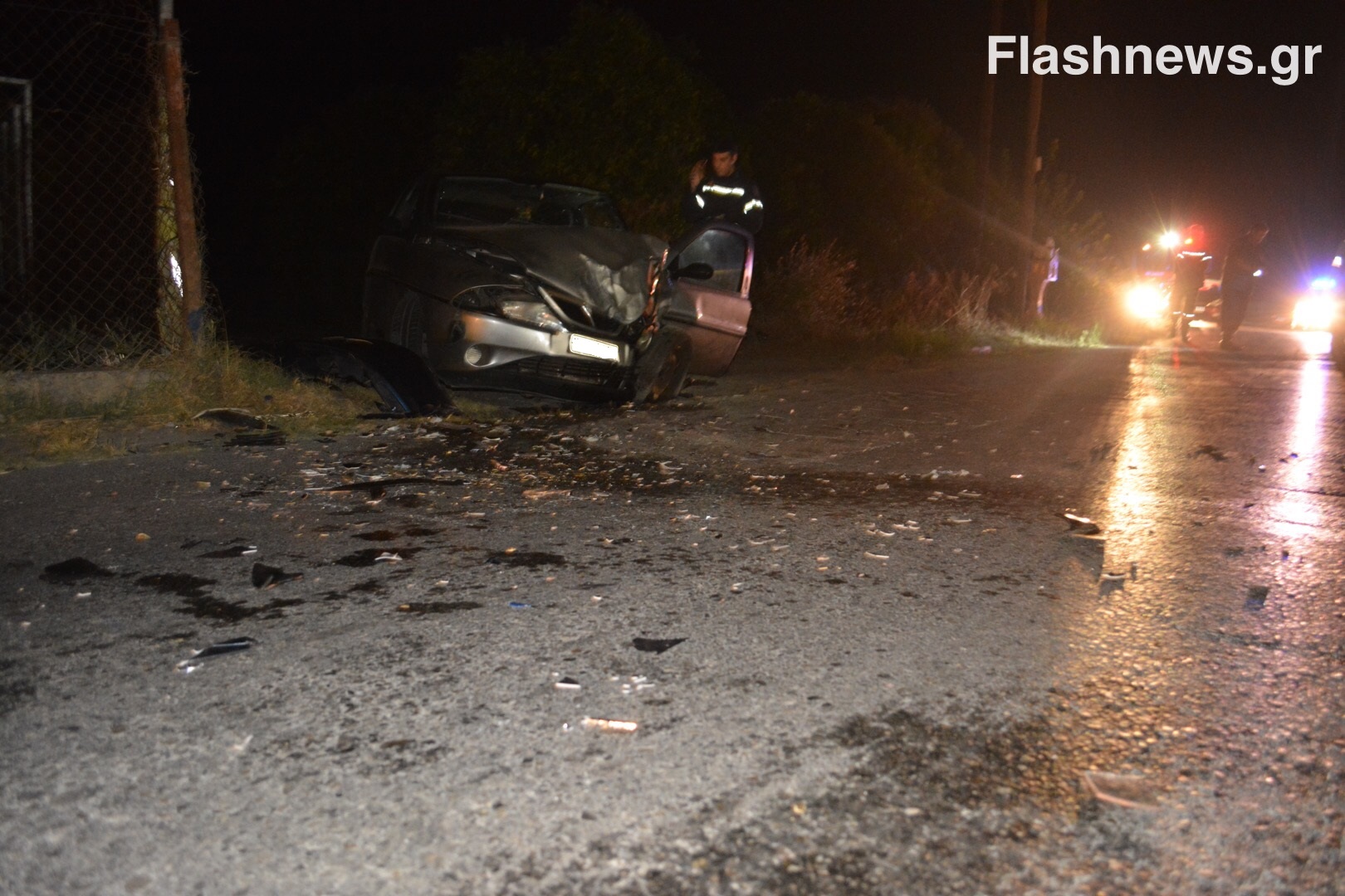 Δύο τροχαία ατυχήματα την νύχτα στα Χανιά (φωτό και βίντεο)