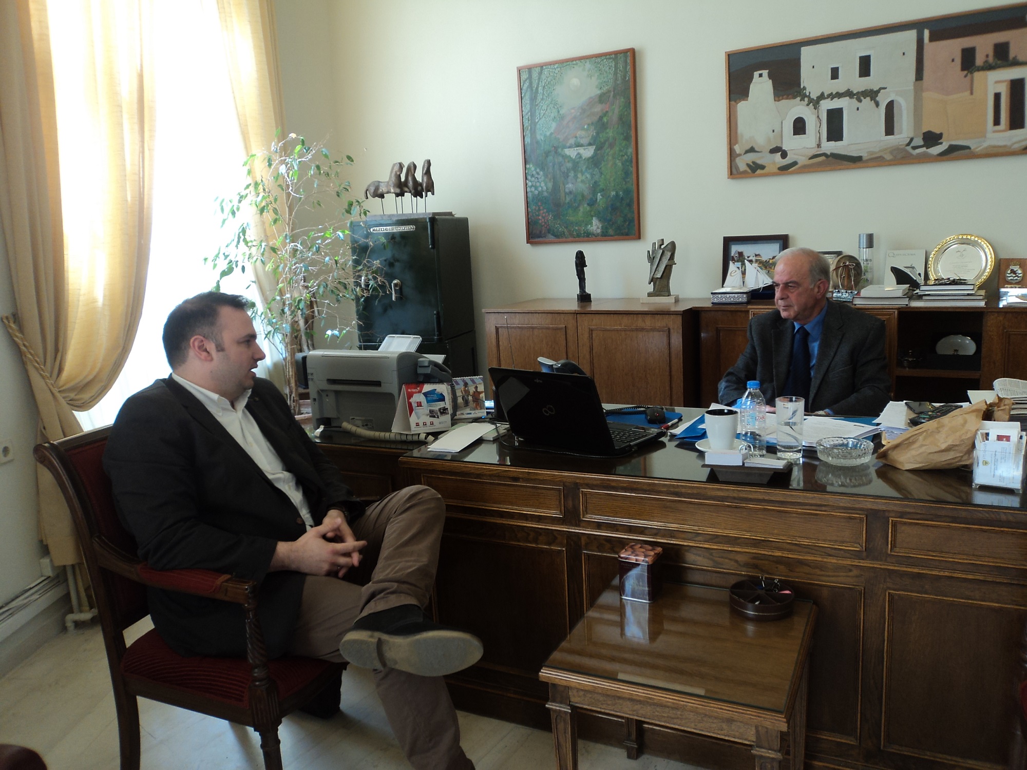 Με τον Δήμαρχο Ηρακλείου συναντήθηκε ο  Γ. Γ. του Υπουργείου Υγείας