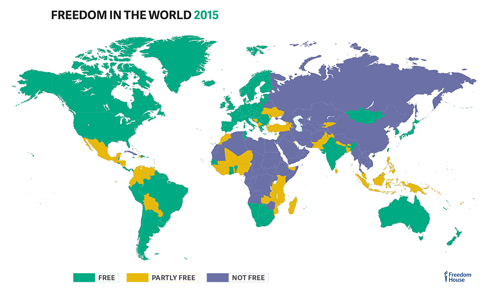 Οι χώρες με τις περισσότερες και τις λιγότερες ελευθερίες στον πλανήτη