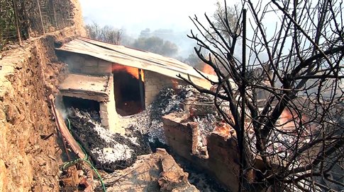 Χίος: Τεράστιες οι καταστροφές στα μαστιχοχώρια από την πύρινη λαίλαπα