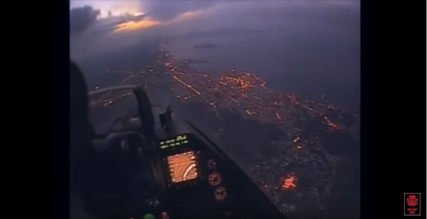 Η Κρήτη το βράδυ μέσα απο ενα…F16! (βίντεο)