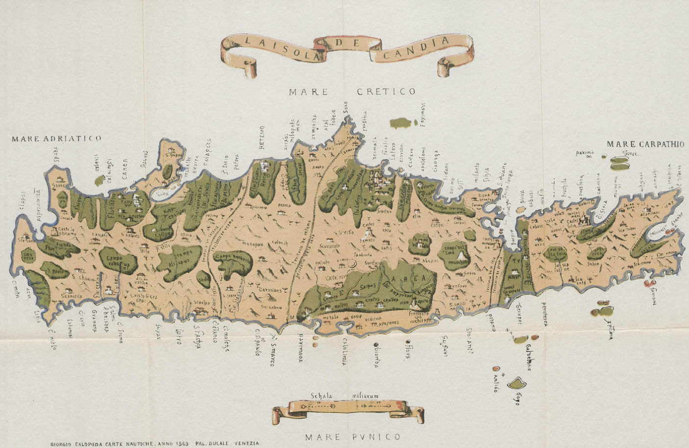 Δεκαεφτά ιστορικοί χάρτες της Κρήτης