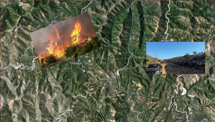 Πυρκαγιά σε Έλος και Στροβλές Κισάμου – Έσβησε η φωτιά στην Κάντανο (φωτο)