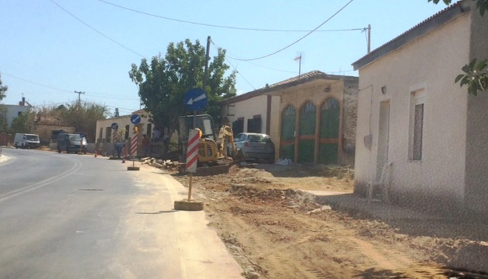 Νέα πεζοδρόμια στο Κοντομαρί απο τον Δήμο Πλατανιά