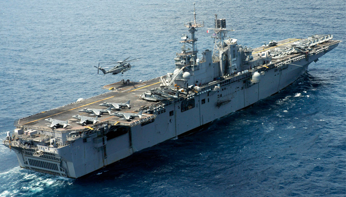 Το USS WASP απο τις επιθέσεις κατα του ISIS στην βάση της Σούδας