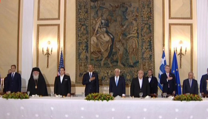 Το παρασκήνιο από το δείπνο στο Προεδρικό προς τιμήν του Ομπάμα