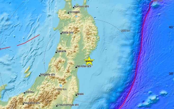 Ισχυρή σεισμική δόνηση 6,2 ρίχτερ στην Ιαπωνία