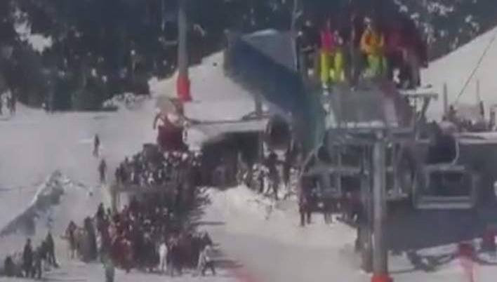 Απίστευτες σκηνές στον Παρνασσό: Χάλασαν λιφτ &πιάστηκαν στα χέρια οι σκιερ