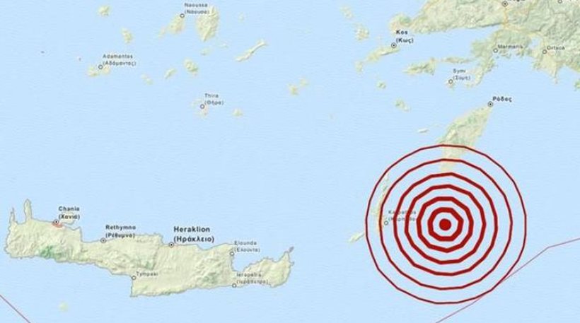 Ισχυρός σεισμός στην Ρόδο έγινε αισθητός στην Ανατολική Κρήτη
