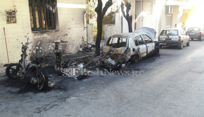 Παρανάλωμα του πυρός αυτοκίνητα και δίκυκλα την νύχτα στην Κρήτη (φωτο)