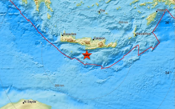 Πρωτομαγιάτικος σεισμός σημειώθηκε το πρωί στην Κρήτη