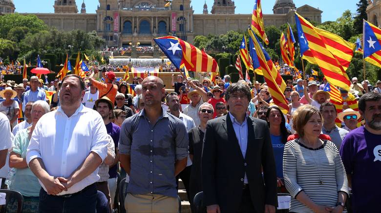 Διαδήλωση στη Βαρκελόνη υπέρ του δημοψηφίσματος για την ανεξαρτησία