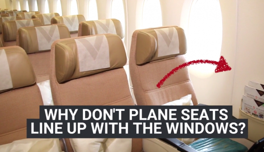 Γιατί δεν ευθυγραμμίζονται οι θέσεις των αεροπλάνων με τα παράθυρα