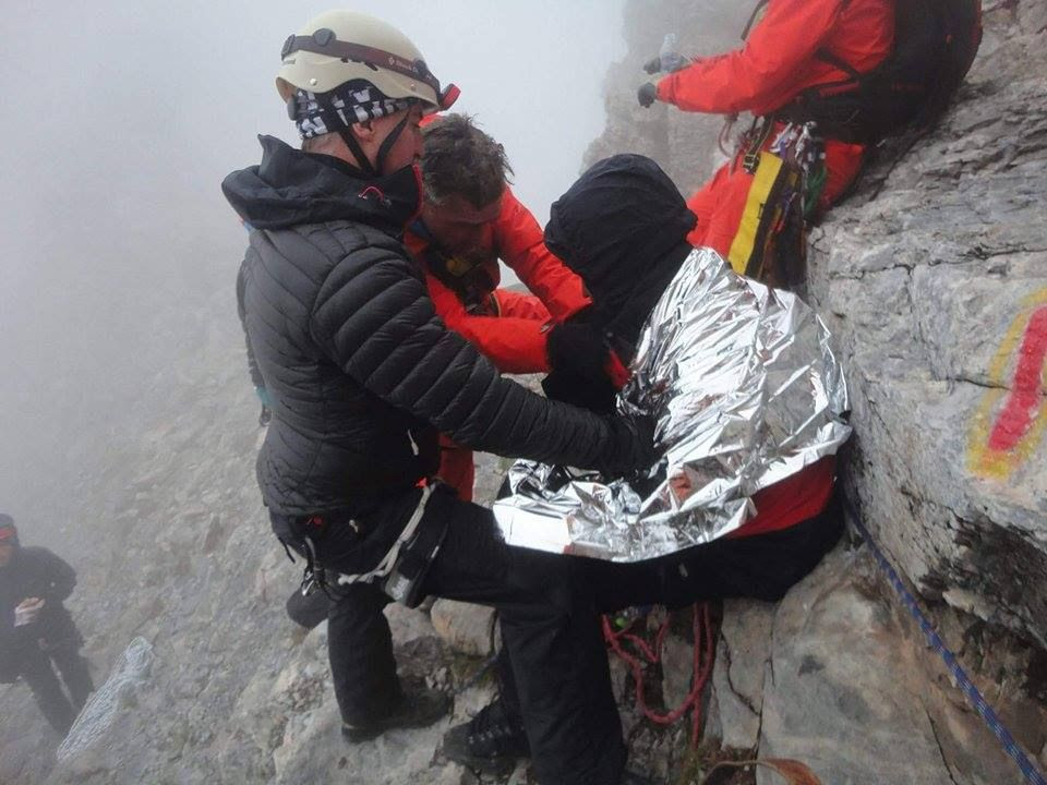 Εξαντλημένος ο  ορειβάτης, απεγκλωβίστηκε απο τον Όλυμπο