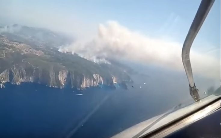 Η πυρκαγιά της Αναφωνήτριας από ύψος 6.000 πόδια – Δείτε το βίντεο