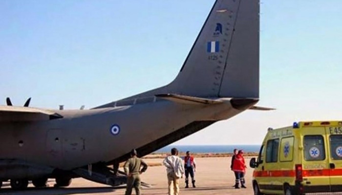 Διακομιδή 27χρονου ασθενούς από Κρήτη για Αθήνα με στρατιωτικό αεροσκάφος
