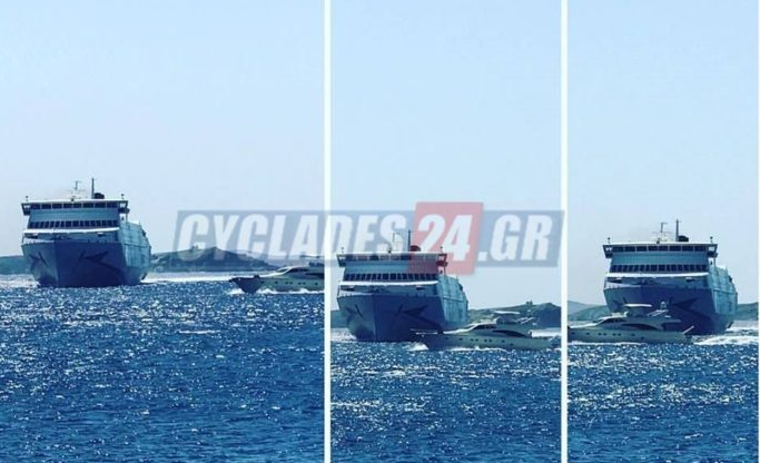 Απίστευτη φωτογραφία με παρ’ ολίγον ατύχημα στο λιμάνι της Μυκόνου