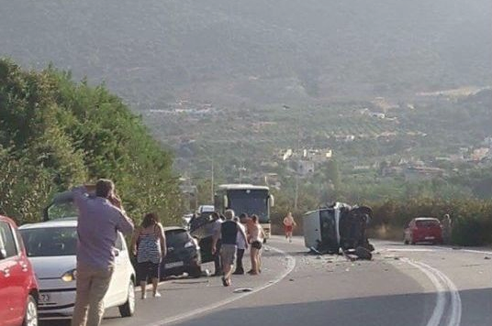 Κρήτη: Τροχαίο με εγκλωβισμό στην εθνική οδό-Ένα άτομο τραυματίστηκε σοβαρά