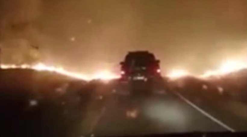 Δραματικό βίντεο από την Καλιφόρνια: Δείτε πώς «απέδρασαν» από τις φλόγες