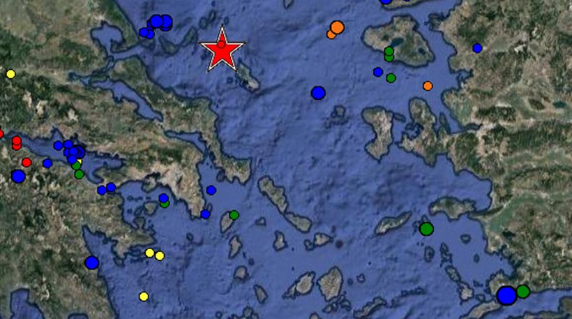 Σεισμός 5 Ρίχτερ βορειοδυτικά της Σκύρου – Αισθητός και στην Αθήνα