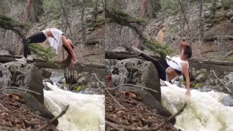Ήθελε να κάνει yoga στη φύση και βρέθηκε μέσα στο ποτάμι