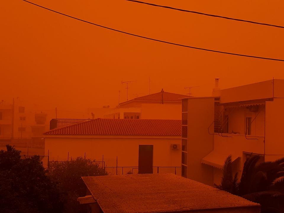 Τοπίο στην… αφρικανική σκόνη – Χαρακτηριστικές φωτογραφίες από την Κρήτη