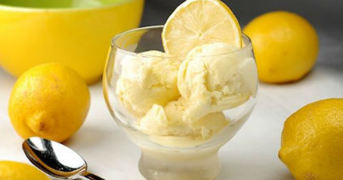 Παγωτό λεμόνι με μέλι
