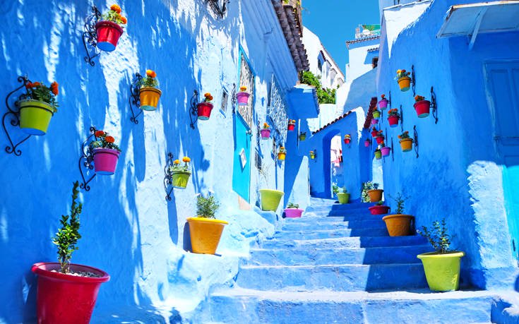 Ειδυλλιακές εικόνες στη μπλε γωνιά του Μαρόκου