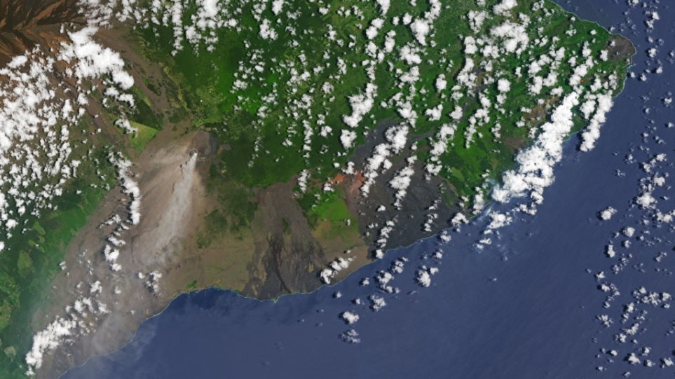 Φωτογραφίες: Η έκρηξη του Κιλαουέα όπως φαίνεται από το Διάστημα