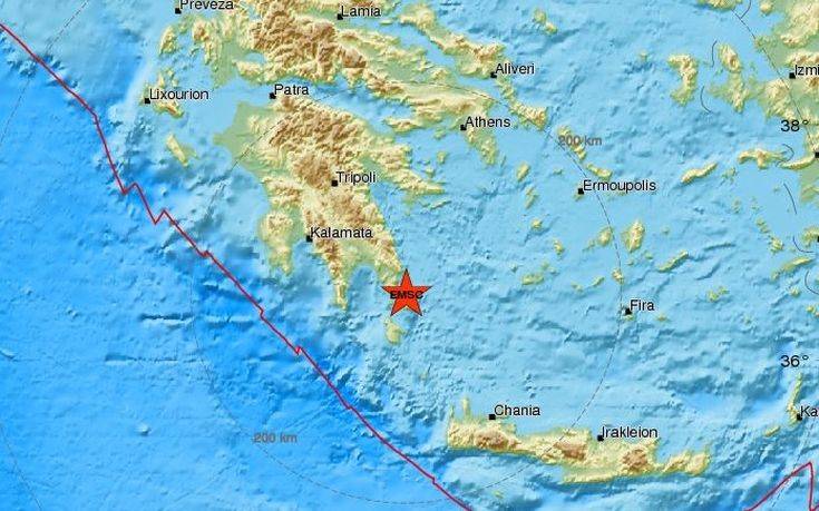 Σεισμός 4,8 Ρίχτερ στην Μονεμβασιά