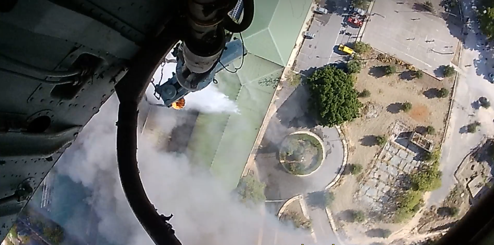Εικόνες μέσα από ελικόπτερο απ’την κατάσβεση της φωτιάς στο Πανεπιστήμιο