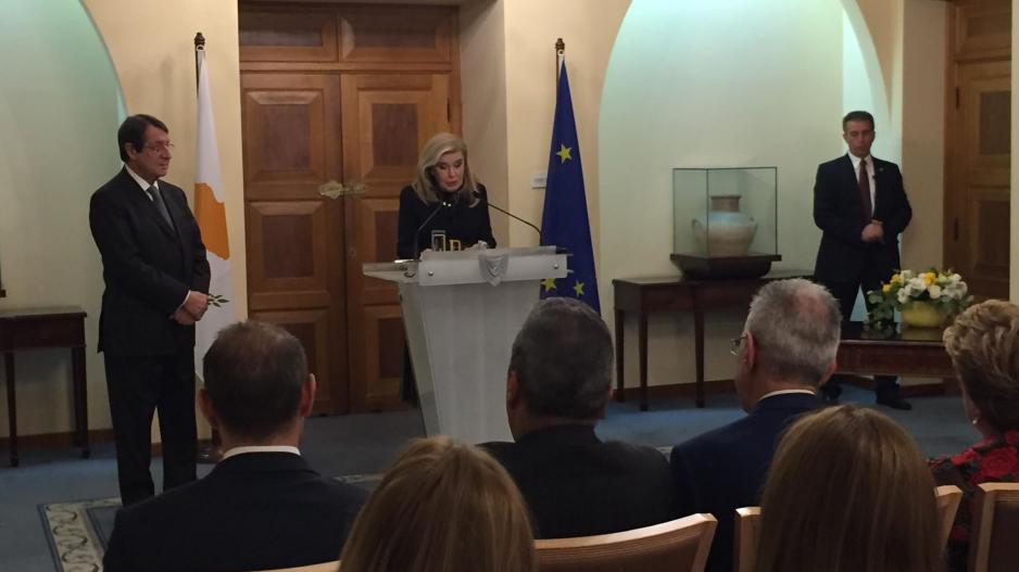Κύπρος: Ο Πρόεδρος Αναστασιάδης τίμησε την Μαριάννα Βαρδινογιάννη