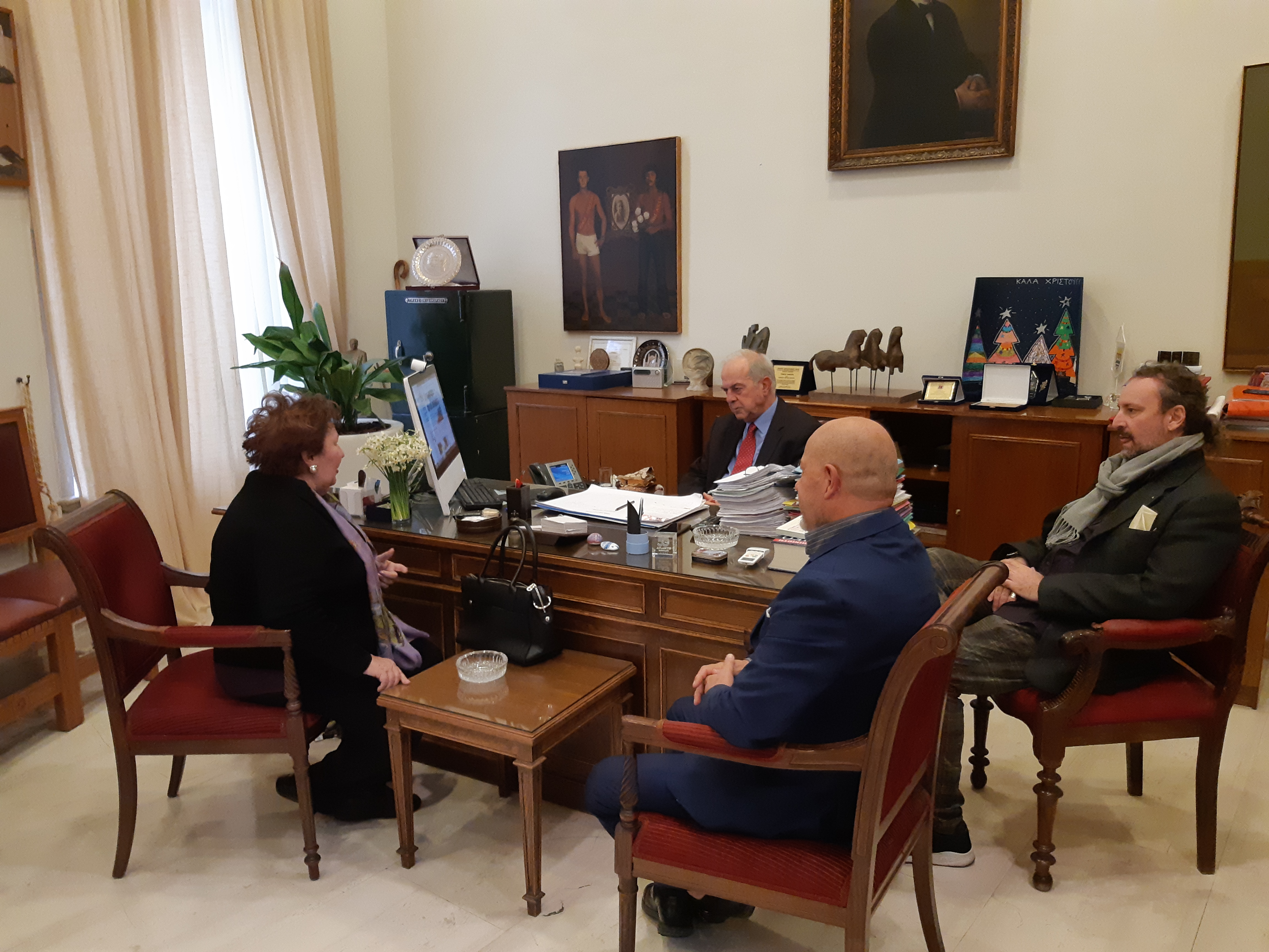 Συνάντηση Λαμπρινού με την Πρόεδρο Ελληνικής Επιτροπής UNESCO
