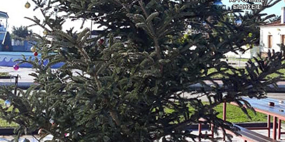 Απίστευτο: Έκλεψαν τον στολισμό από το χριστουγεννιάτικο δέντρο στο Άργος