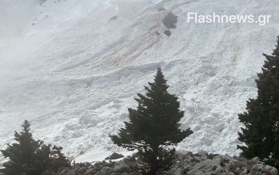 Χιονοστιβάδα σάρωσε και καταπλάκωσε τα πάντα στα ορεινά των Κεραμιών